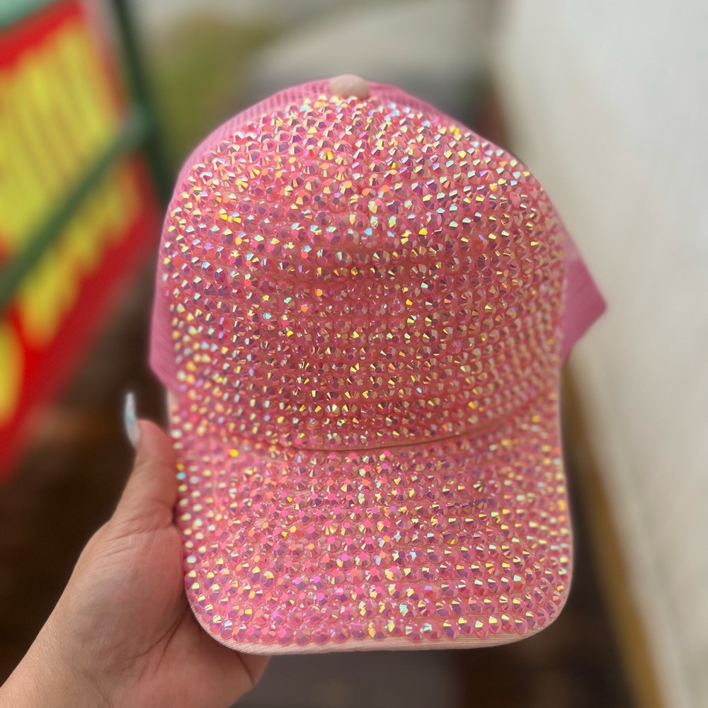 Rhinestone Pink Hat